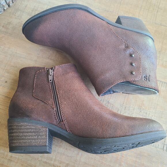 Josef Seibel Womens Daphne Brown Leather Ankle Bootie Boots EU 37‎ 6-6.5 Comfort - Picture 5 of 8